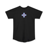 Urban Long Body Tee with Skull Design - Unisex Streetwear Shirt, Casual Everyday Wear, Gift for Holidays, Trendy Graphic Tee