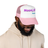 RETRO REMIX Moon Lilly Wellness Black Foam Trucker Hat