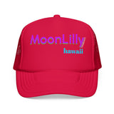 RETRO REMIX Moon Lilly Wellness Black Foam Trucker Hat