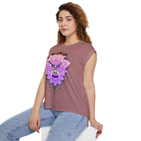 Women’s Flowy Rolled Cuffs Muscle Tee