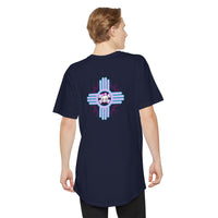 Urban Long Body Tee with Skull Design - Unisex Streetwear Shirt, Casual Everyday Wear, Gift for Holidays, Trendy Graphic Tee