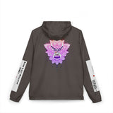 Windbreaker Jacket — Purple Lotus Mandala Graphic Hooded Windbreaker