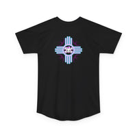 Urban Long Body Tee with Skull Design - Unisex Streetwear Shirt, Casual Everyday Wear, Gift for Holidays, Trendy Graphic Tee