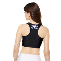 Fully Lined, Padded Sports Bra (AOP)