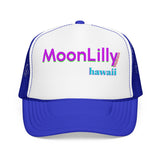 RETRO REMIX Moon Lilly Wellness Black Foam Trucker Hat