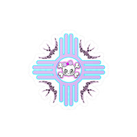 Kiss cut Moon Lilly logo Roots logo