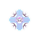 Kiss cut Moon Lilly logo Roots logo