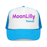 RETRO REMIX Moon Lilly Wellness Black Foam Trucker Hat