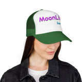 RETRO REMIX Moon Lilly Wellness Black Foam Trucker Hat
