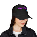 RETRO REMIX Moon Lilly Wellness Black Foam Trucker Hat
