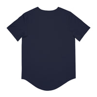 Stylish Curved Hem Tee - 'Moonlight' Graphic | Casual Summer Wear, Gift for Men, Streetwear, Everyday Style