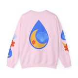 Crewneck Sweatshirt — Nautical Moon & Shell Graphic Pullover