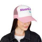 RETRO REMIX Moon Lilly Wellness Black Foam Trucker Hat