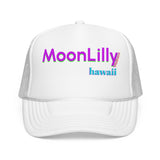 RETRO REMIX Moon Lilly Wellness Black Foam Trucker Hat