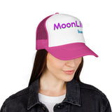 RETRO REMIX Moon Lilly Wellness Black Foam Trucker Hat
