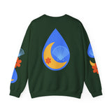 Crewneck Sweatshirt — Nautical Moon & Shell Graphic Pullover
