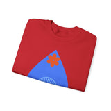 Crewneck Sweatshirt — Nautical Moon & Shell Graphic Pullover