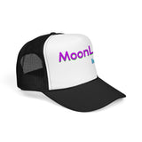RETRO REMIX Moon Lilly Wellness Black Foam Trucker Hat