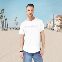 Stylish Curved Hem Tee - 'Moonlight' Graphic | Casual Summer Wear, Gift for Men, Streetwear, Everyday Style