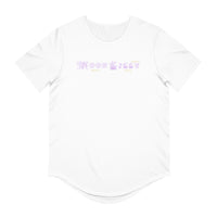 Stylish Curved Hem Tee - 'Moonlight' Graphic | Casual Summer Wear, Gift for Men, Streetwear, Everyday Style
