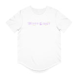 Stylish Curved Hem Tee - 'Moonlight' Graphic | Casual Summer Wear, Gift for Men, Streetwear, Everyday Style
