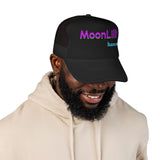 RETRO REMIX Moon Lilly Wellness Black Foam Trucker Hat