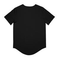 Stylish Curved Hem Tee - 'Moonlight' Graphic | Casual Summer Wear, Gift for Men, Streetwear, Everyday Style