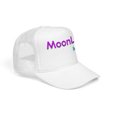 RETRO REMIX Moon Lilly Wellness Black Foam Trucker Hat