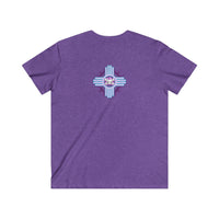 V neck heather series skully