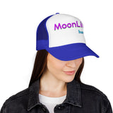 RETRO REMIX Moon Lilly Wellness Black Foam Trucker Hat