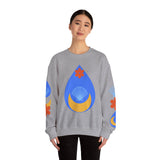 Crewneck Sweatshirt — Nautical Moon & Shell Graphic Pullover