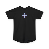 Urban Long Body Tee with Skull Design - Unisex Streetwear Shirt, Casual Everyday Wear, Gift for Holidays, Trendy Graphic Tee