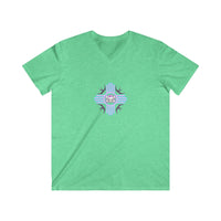 V neck heather series skully