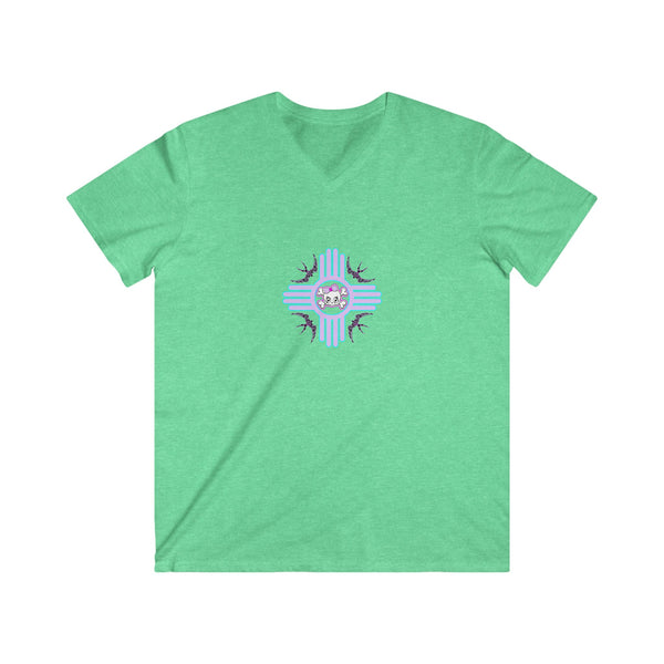 V neck heather series skully