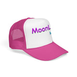 RETRO REMIX Moon Lilly Wellness Black Foam Trucker Hat