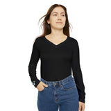 Women's Long Sleeve V-neck Shirt (AOP)