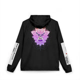 Windbreaker Jacket — Purple Lotus Mandala Graphic Hooded Windbreaker