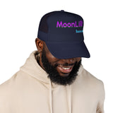 RETRO REMIX Moon Lilly Wellness Black Foam Trucker Hat