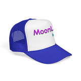 RETRO REMIX Moon Lilly Wellness Black Foam Trucker Hat