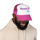 RETRO REMIX Moon Lilly Wellness Black Foam Trucker Hat