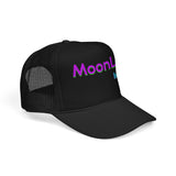 RETRO REMIX Moon Lilly Wellness Black Foam Trucker Hat