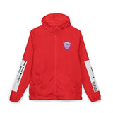Windbreaker Jacket — Purple Lotus Mandala Graphic Hooded Windbreaker