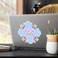 Kiss cut Moon Lilly logo Roots logo