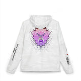 Windbreaker Jacket — Purple Lotus Mandala Graphic Hooded Windbreaker