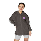Windbreaker Jacket — Purple Lotus Mandala Graphic Hooded Windbreaker
