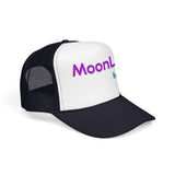 RETRO REMIX Moon Lilly Wellness Black Foam Trucker Hat