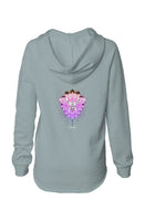 Womens Lightweight  Wash Hooded Sweatshirt