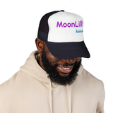 RETRO REMIX Moon Lilly Wellness Black Foam Trucker Hat