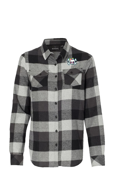 Womens Long Sleeve Grey Flannel