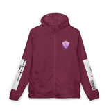 Windbreaker Jacket — Purple Lotus Mandala Graphic Hooded Windbreaker
